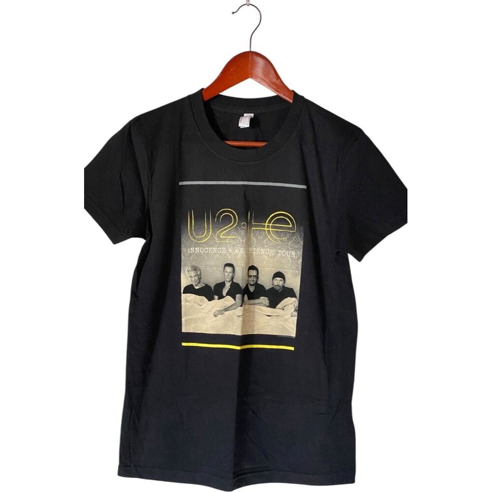 U2 Innocence Experience Tour Black T-Shirt Women's l Large Music Band New